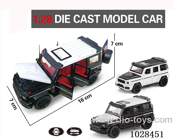 1:28 pull back alloy  Simulation opens 6 doors car 2color mixed loading