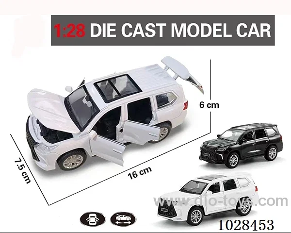 1:28 pull back alloy  Simulation opens 6 doors car 2color mixed loading