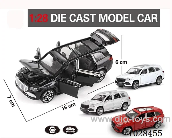 1:28 pull back alloy  Simulation opens 6 doors car 4color mixed loading