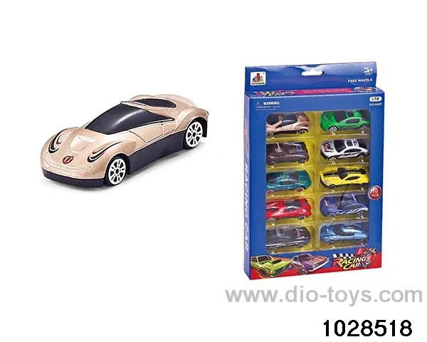 Sliding alloy car in 10pcs window box