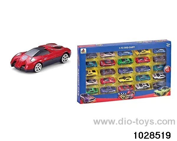 Sliding alloy car in 25pcs window box