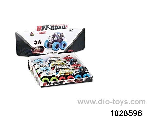 Alloy double inertia car in display box