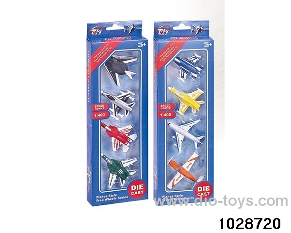 Gliding alloy aircraft in 4pcs window box