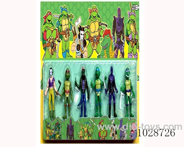 6pcs 3.5inch  Teenage Mutant Ninja Turtles  in blister card