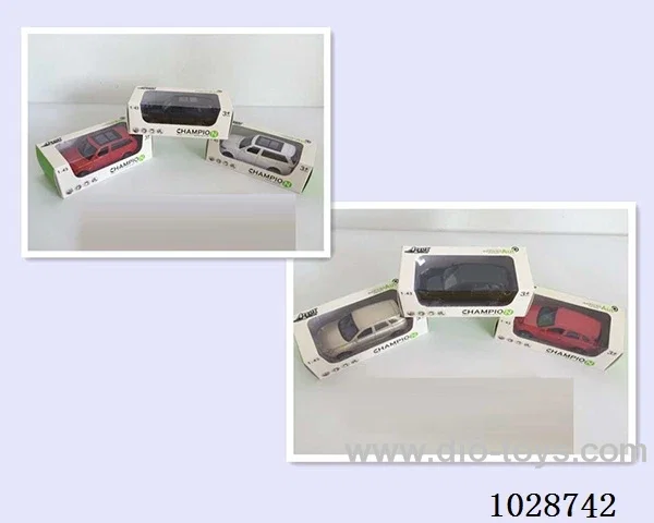 1:43 pull back alloy car 2sets&6color mixed loading