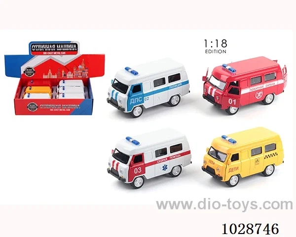 1:18 pull back alloy car with sound &light in display box