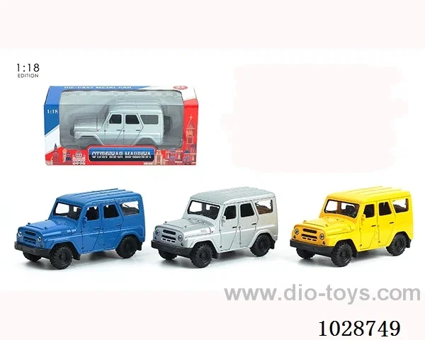 1:18 pull back alloy car with sound &light in window  box