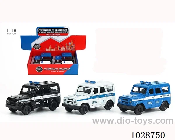 1:18 pull back alloy car with sound &light in display box