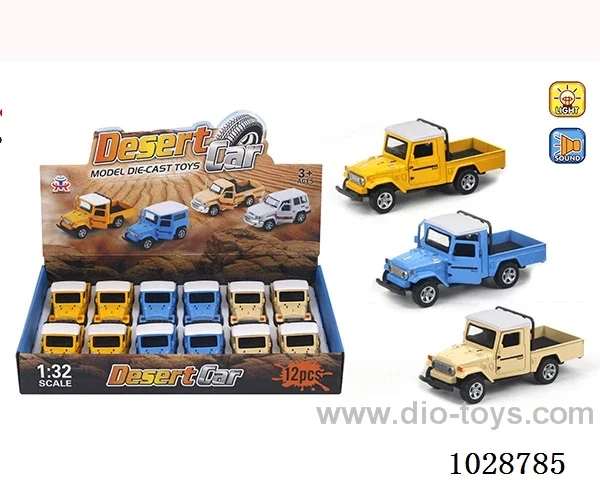 1:32 pull back alloy car with sound&light&music  in display box