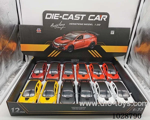 1:32 pull back alloy car with sound&light in display box