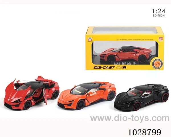 1:24 pull back alloy car with sound&light in window box