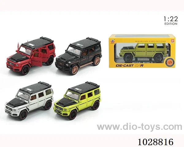 1:22 pull back alloy car with sound&light in window box