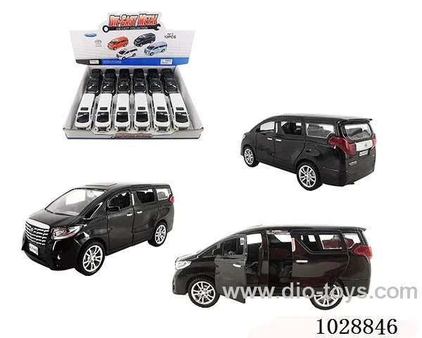 1:32 Toyota Elfa sound light Pull-back 4 doors authorized car