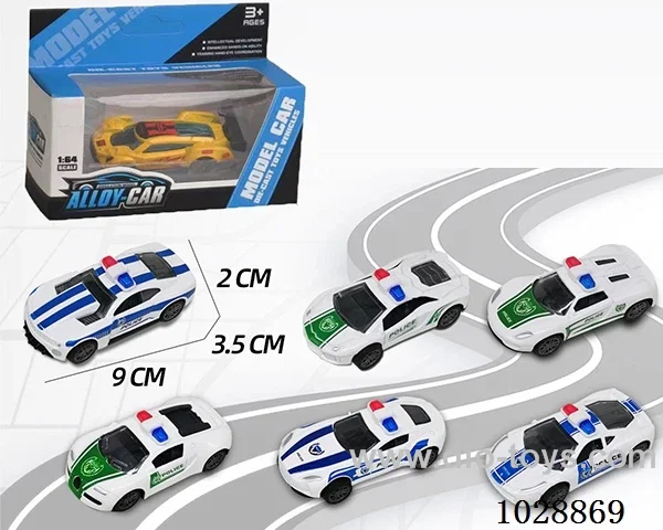 1:60 pull back alloy car 6 sets mixed loading in window box