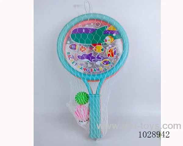 racket in With card head in net bag