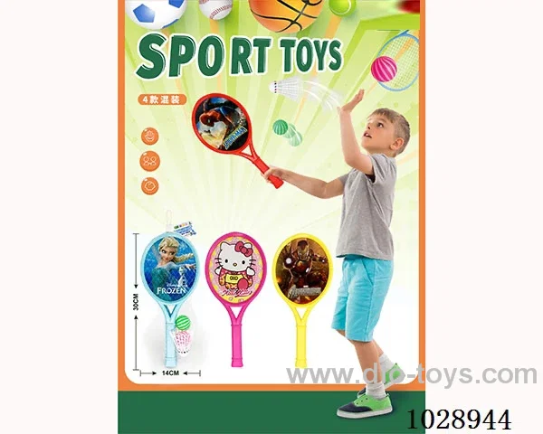 racket with 4sets mixed loading in With card head in net bag