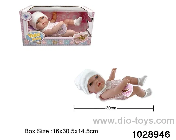 12-inch pond rubber doll in window box