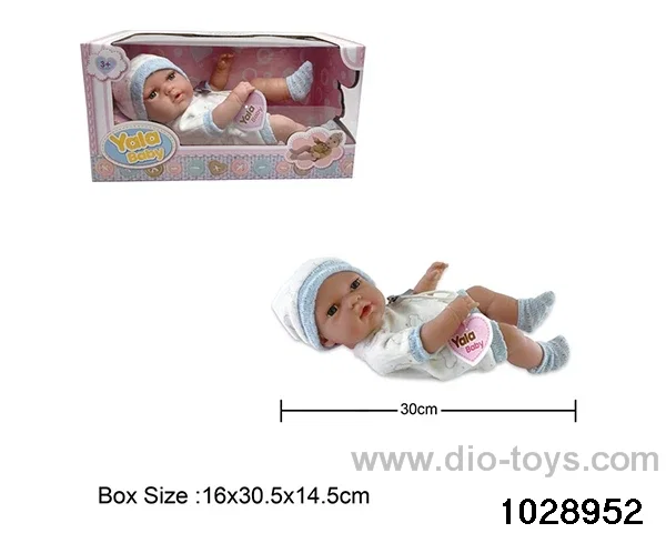 12-inch pond rubber doll in window box
