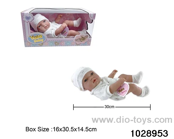 12-inch pond rubber doll in window box