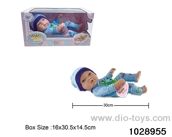 12-inch pond rubber doll in window box
