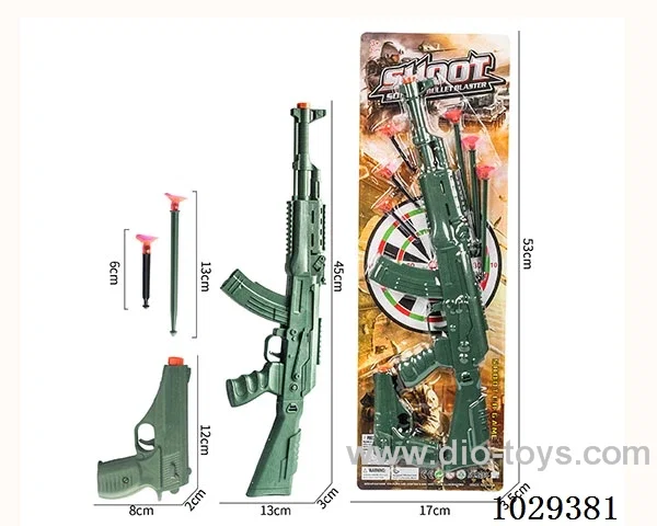 Soft bullet gun set in blister card