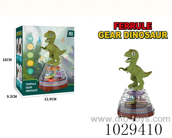 Electric universal dinosaur ring with light & music 3color mixed loading in window box
