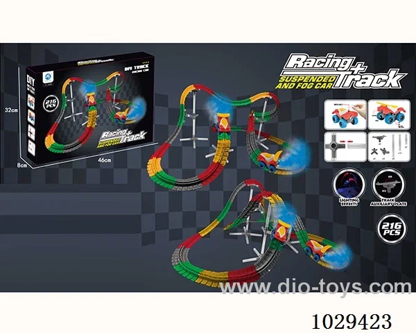 Spray car & variable track with Light stand include battery in color box