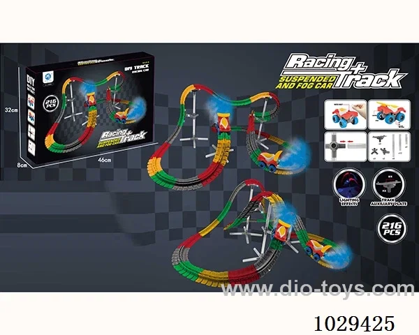 variable track with car & Light stand include battery in color box