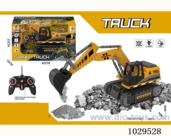 RC Engineering excavator in window box