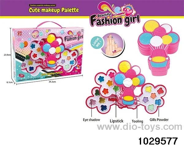 make-up toys in window box