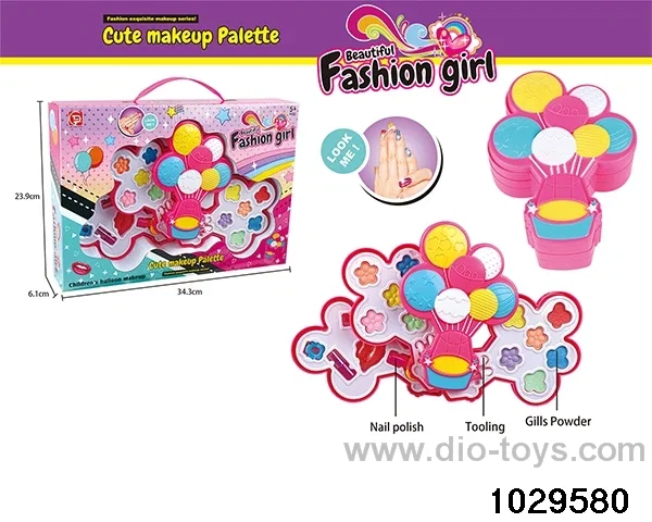 make-up toys in window box