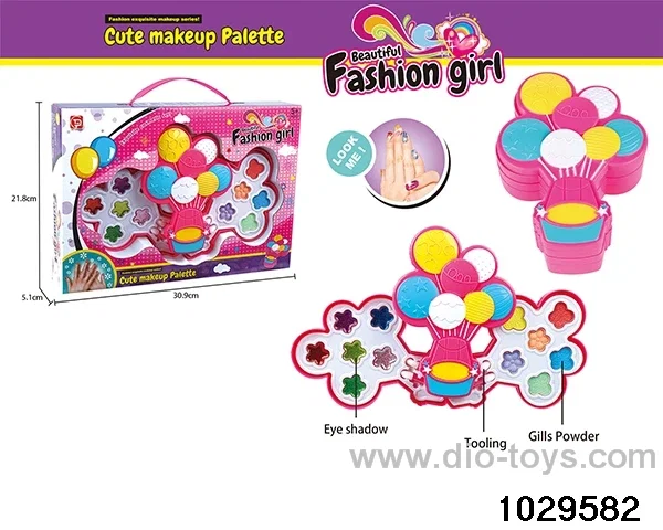 make-up toys in window box