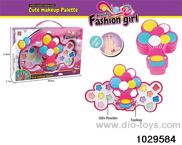 make-up toys in window box