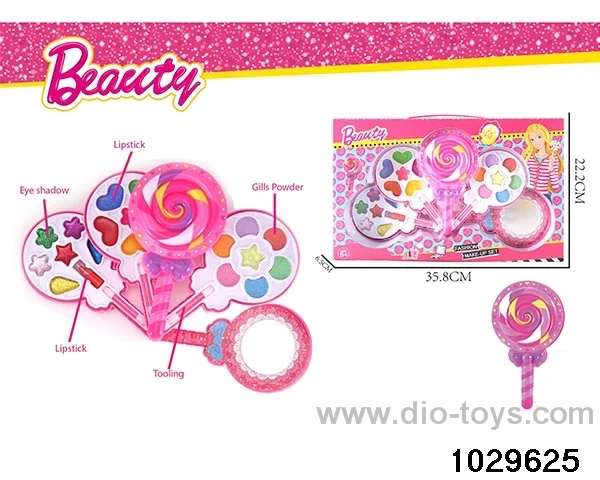 make-up toys in window box