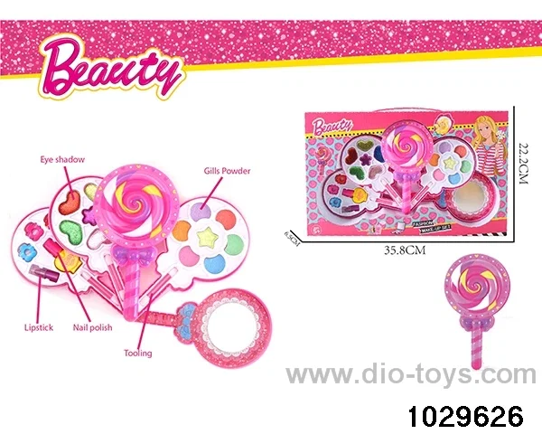 make-up toys in window box
