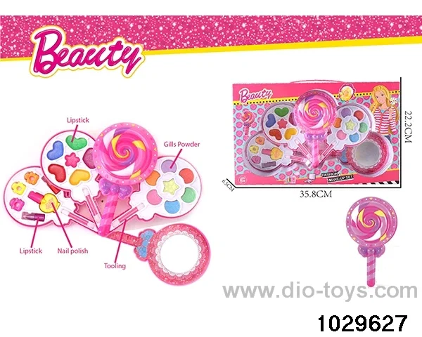 make-up toys in window box