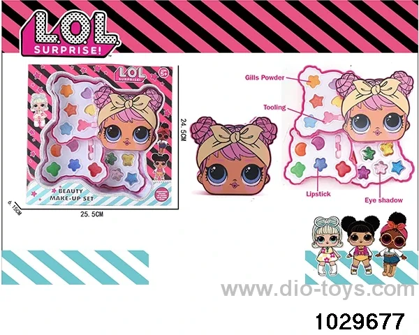 make-up toys in window box