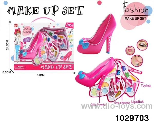 make-up toys in window box