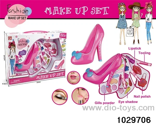 make-up toys in window box