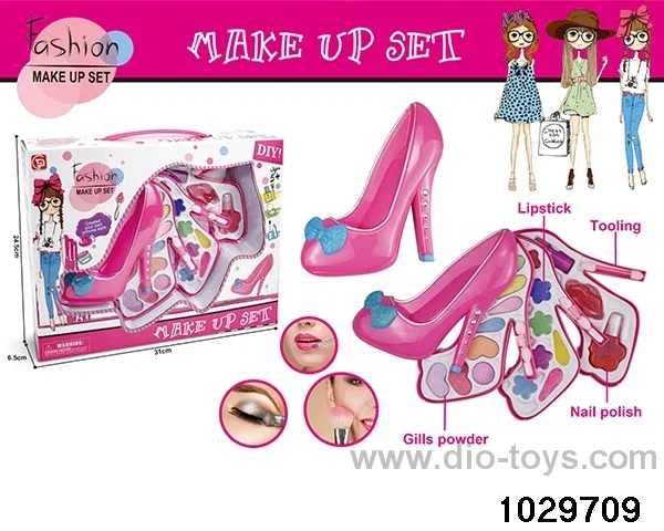 make-up toys in window box