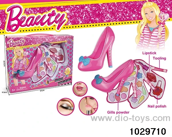 make-up toys in window box