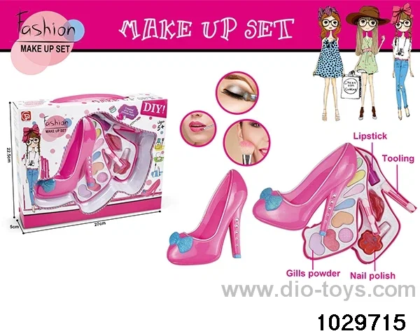 make-up toys in window box