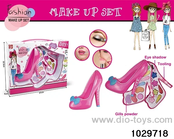 make-up toys in window box