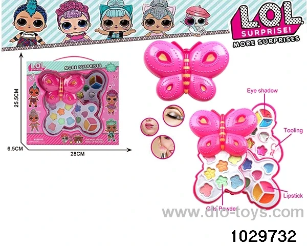 make-up toys in window box