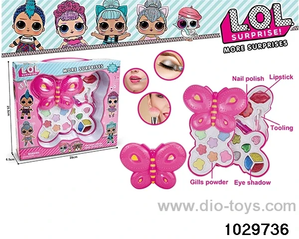 make-up toys in window box
