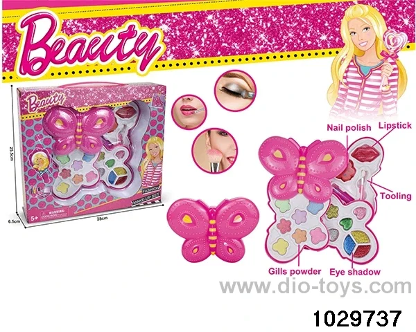make-up toys in window box
