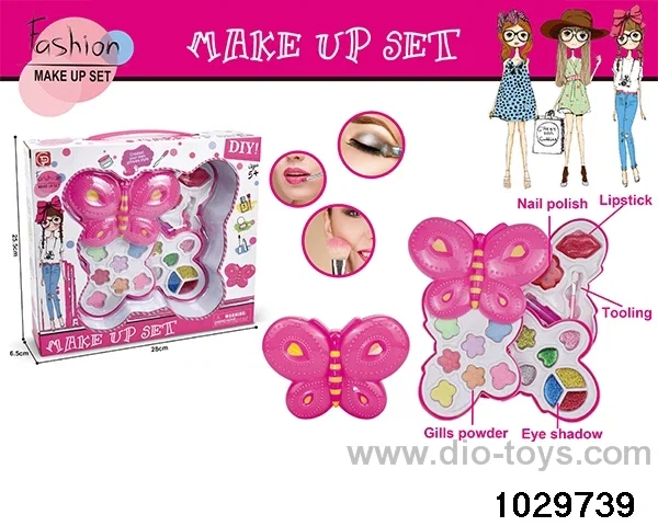 make-up toys in window box