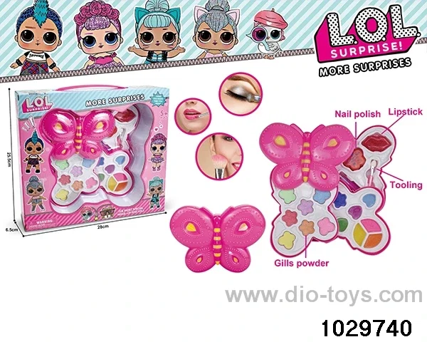 make-up toys in window box