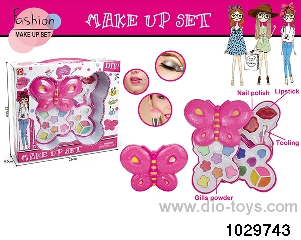 make-up toys in window box