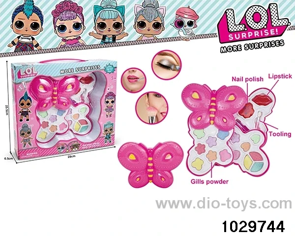 make-up toys in window box